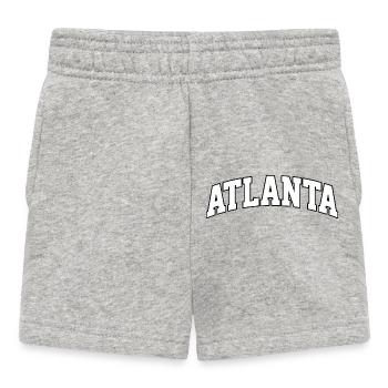 Logo Atlanta : Design collégial au style urbain - Short Bébé - gris chiné - Devant