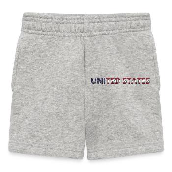 Drapeau United State - Short Bébé - gris chiné - Devant