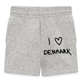 I love Denmark - Baby Shorts - Grau meliert - Vorne