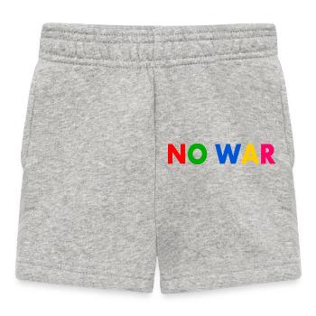 No war - Baby Shorts - heather grey - Front