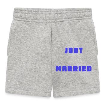 ICH HABE GERADE GEHEIRATET. Junggesellinnenabschied. VALENTINSTAG. PAAR. LIEBE - Baby Shorts - Grau meliert - Vorne