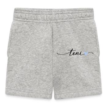 Toni Name Kalligrafie Schrift - Baby Shorts - Grau meliert - Vorne