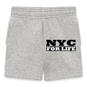 Cool - NYC For life - Design by Milaino - Baby Shorts - heather grey - Front