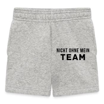 NICHT OHNE MEIN TEAM - Baby Shorts - Grau meliert - Vorne