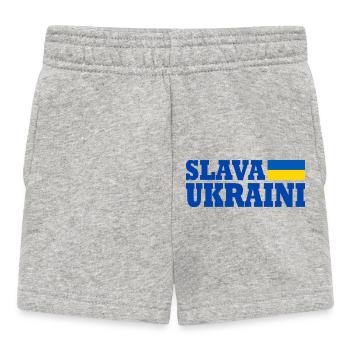 Slava ukraini - Baby Shorts - Grau meliert - Vorne