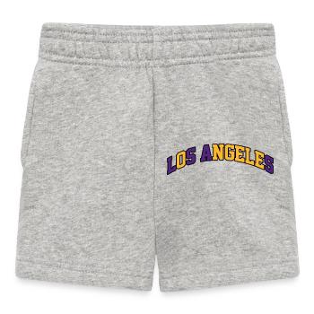Logo Los Angeles : Design collégial couleurs - Short Bébé - gris chiné - Devant