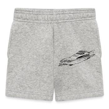 Bateau de sport rapide et élégant exceptionnel - Short Bébé - gris chiné - Devant