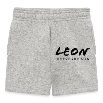 LEON legendary man claim brand | Vectorgraphic - Baby Shorts - heather grey - Front