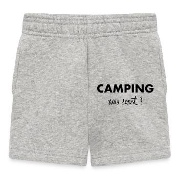 Camping was sonst - Baby Shorts - Grau meliert - Vorne