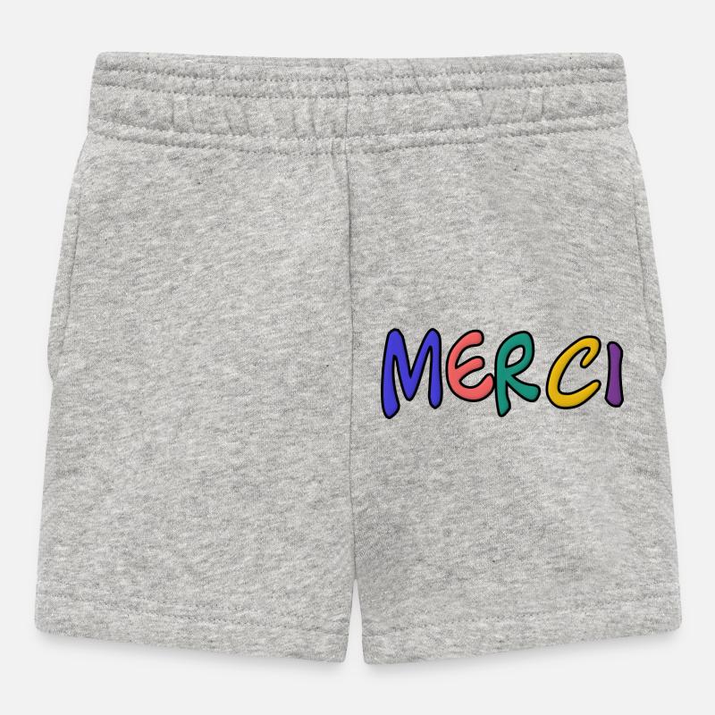 MAÎTRESSE. MAITRE. MERCI. MERCI MAÎTRESSE - Short Bébé - gris chiné
