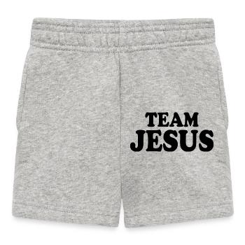 Team jesus - Baby Shorts - heather grey - Front
