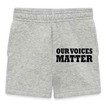 Our voices matter - Baby Shorts - Grau meliert - Vorne