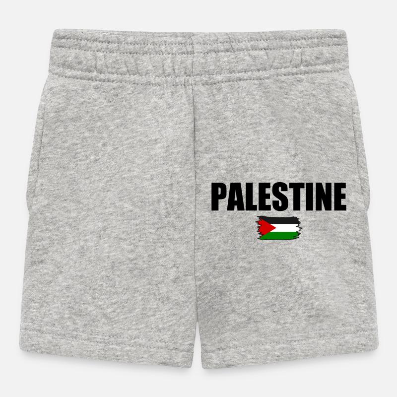 Palestine Palestine - Short Bébé - gris chiné