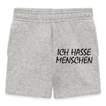 Ich hasse menschen - Baby Shorts - Grau meliert - Vorne