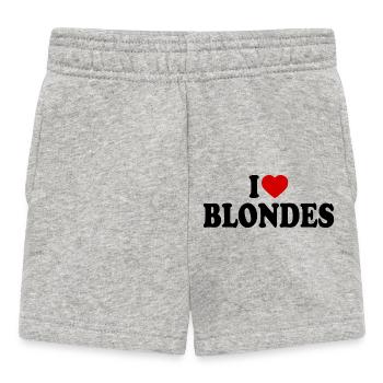 I love blondes - Baby Shorts - Grau meliert - Vorne