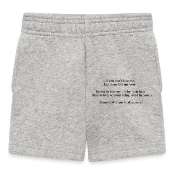 Roméo (citation) - Short Bébé - gris chiné - Devant