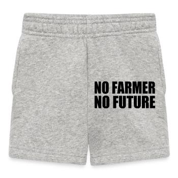 no farmers no food - Baby Shorts - Grau meliert - Vorne