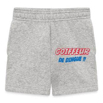 COIFFEUR de dingue !!! - Short Bébé - gris chiné - Devant