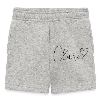 Clara Nom Prénom Fille - Short Bébé - gris chiné - Devant