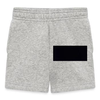 Fetter schwarzer Balken - Baby Shorts - Grau meliert - Vorne