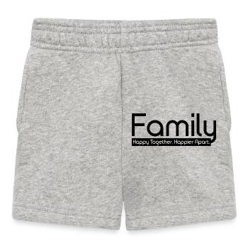 Famille Heureux Ensemble Plus heureux Séparé - Short Bébé - gris chiné - Devant