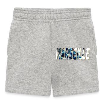 Marseille stylized comic book design - Baby Shorts - heather grey - Front