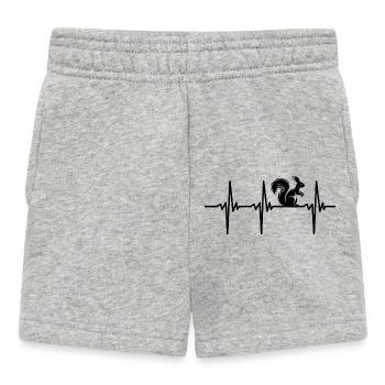 Herzschlag für neugierige Eichhörnchen - Baby Shorts - Grau meliert - Vorne