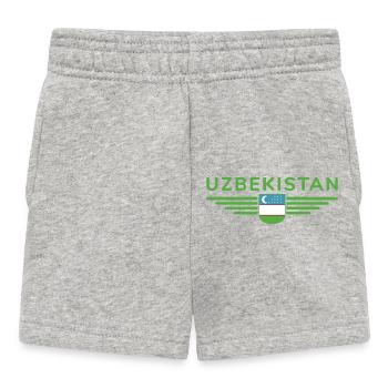 Usbekistan T-Shirt – Stolz und Kultur - Baby Shorts - Grau meliert - Vorne