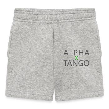 ALPHA x TANGO - Logo Original NVG2 - Baby Shorts - heather grey - Front