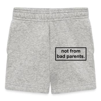 not from bad parents - Baby Shorts - heather grey - Front