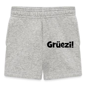 Grüezi - Schweiz - Switzerland - Swiss - Suisse - Baby Shorts - Grau meliert - Vorne