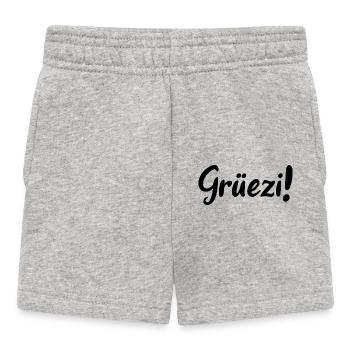 Grüezi - Schweiz - Switzerland - Swiss - Suisse - Baby Shorts - Grau meliert - Vorne