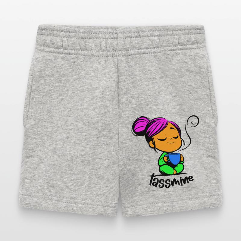 Tassmine enspannt mit einer Tasse Tee oder Kaffee Baby Shorts