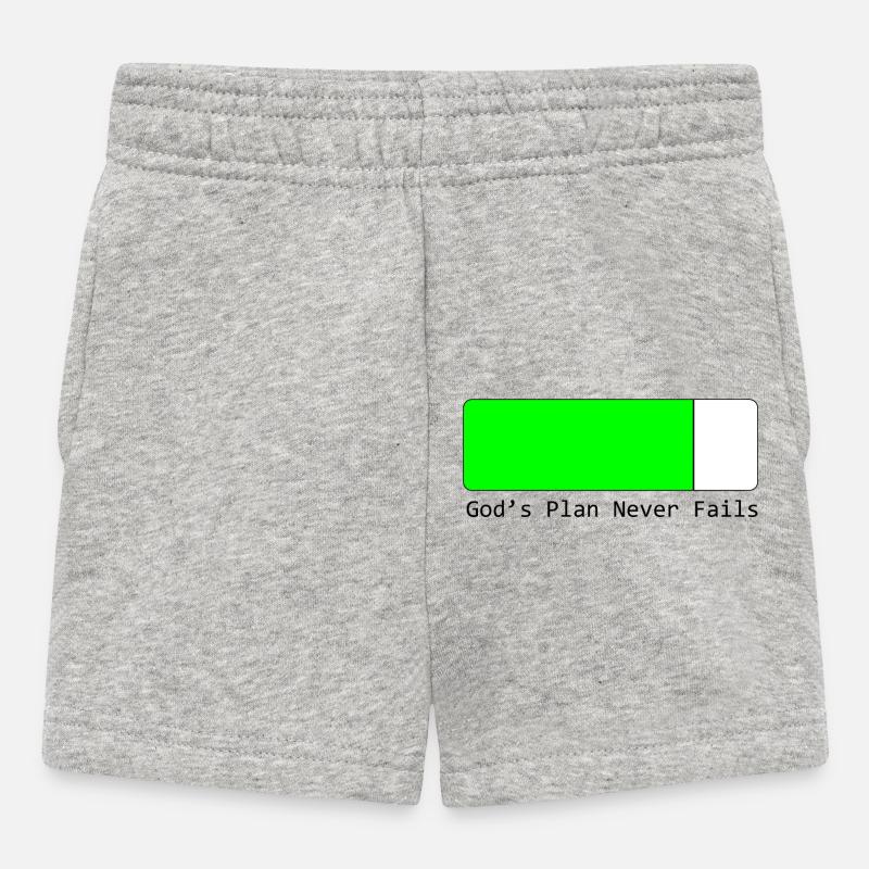 God's Plans Never Fail - Baby Shorts - heather grey