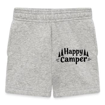 glücklicher Camper - Baby Shorts - Grau meliert - Vorne