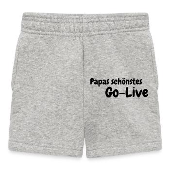 Papas schönstes Go-Live! - Baby Shorts - Grau meliert - Vorne