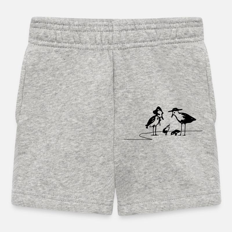 Möwen - Baby Shorts - Grau meliert