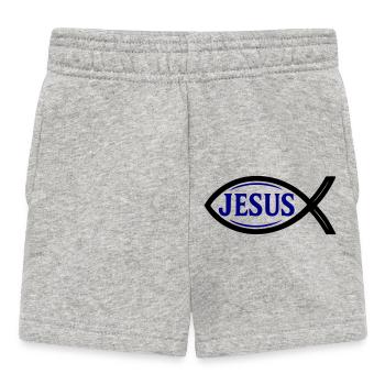 Poisson Jésus - Short Bébé - gris chiné - Devant