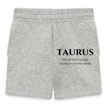 Signe du zodiaque Taureau – Audacieux et déterminé - Short Bébé - gris chiné - Devant
