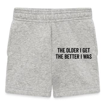 The Older I Get The Better I Was - Baby Shorts - heather grey - Front