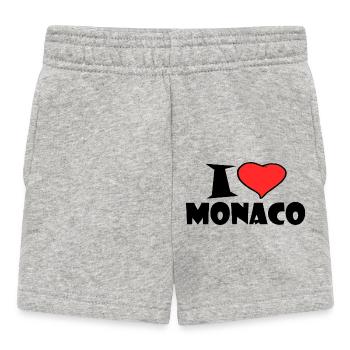 I Love Monaco - Short Bébé - gris chiné - Devant