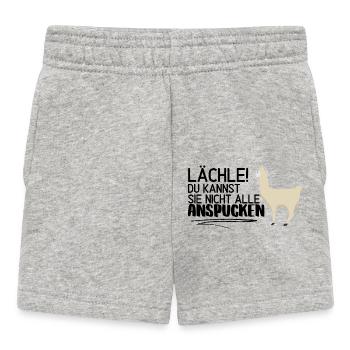 LÄCHLE - Lama - Baby Shorts - Grau meliert - Vorne