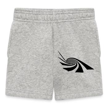 Vector Spiral - Baby Shorts - heather grey - Front