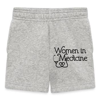 Frauen in der Medizin, Arzt, Angehörige der Gesundheitsberufe - Baby Shorts - Grau meliert - Vorne
