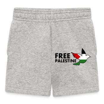 Free palestine - Baby Shorts - heather grey - Front