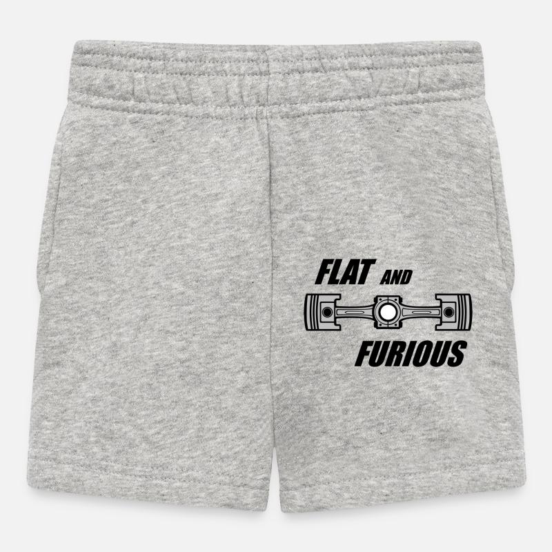 Flat and Furious - Short Bébé - gris chiné