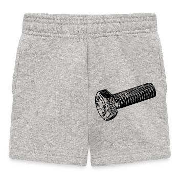 Werkstattzubehör Ersatzteil Schraube - Baby Shorts - Grau meliert - Vorne