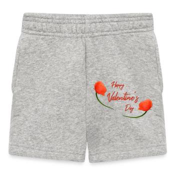Coquelicot de la Saint-Valentin - Short Bébé - gris chiné - Devant