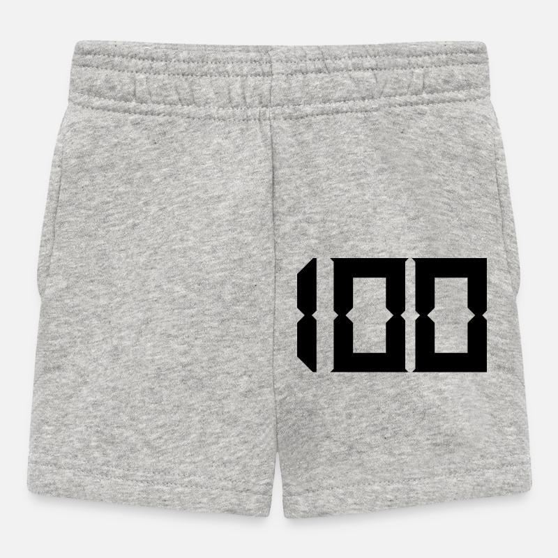 100 ANS. 100e ANNIVERSAIRE. ANNIVERSAIRE 100 ANS - Short Bébé - gris chiné