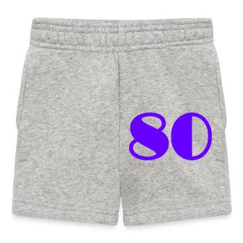 80. 80 YEARS. 80TH ANNIVERSARY. BIRTHDAY 80 YEARS. - Baby Shorts - heather grey - Front